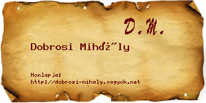 Dobrosi Mihály névjegykártya